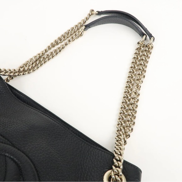 GUC - Gucci Soho Black Cellarius Pebbled Leather Soho Bag - Picture 4 of 16